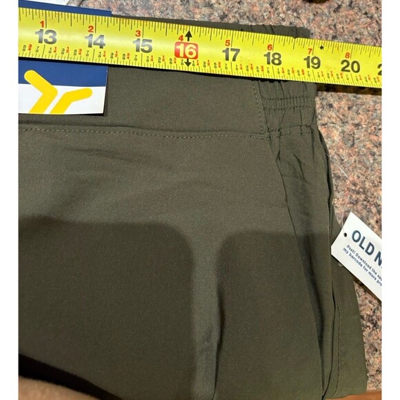 Old Navy Wide Leg Cropped Pants Size XL Olive Green Athleisure Casual Pull On - Picture 6 of 10